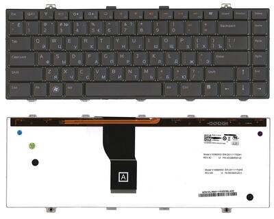 Клавиатура для ноутбука Dell Studio 1450, XPS L401, L501 с подсветкой (Light), Black, RU