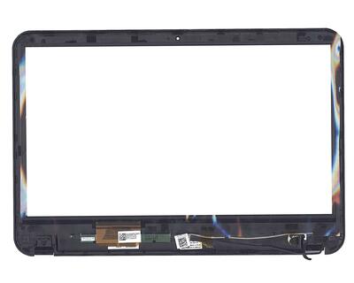 Тачскрин (Сенсорное стекло) для ноутбука Dell Inspiron 15R 04J3M2 c рамкой черный - фото 2