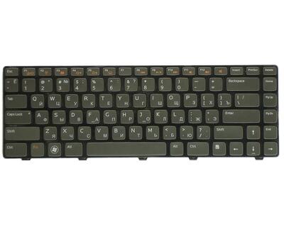 Клавиатура Dell Inspiron (M4040, M4110, M5040, N4050, N4110) Vostro (1540, 3550) с подсветкой (Light), Black, (Black Frame) RU/EN - фото 2