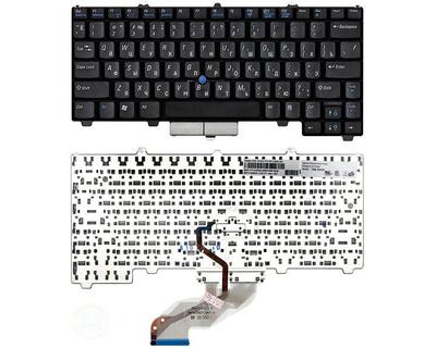 Клавиатура для ноутбука Dell Latitude (D410) с указателем (Point Stick), Black, RU