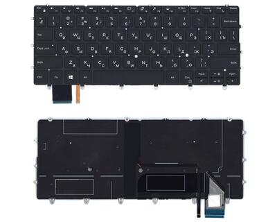 Клавиатура для ноутбука Dell XPS (13 9370) с подсветкой (Light), Black, (No Frame), RU
