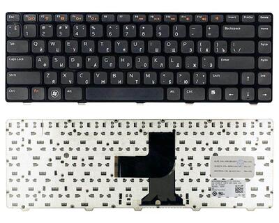 Клавиатура для ноутбука Dell Vostro 1440, 1450, 1540, 1550, 3450, 3550, V131, Inspiron 14R, 7520, N4050, N4110, M5040, M5050, N5040, N5050, XPS 15 (L501x, L502x) Black, (Black Frame) RU