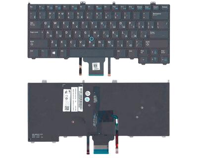 Купить Клавиатура для ноутбука Dell Latitude (E7440) с подсветкой (Light), с указателем (Point Stick) Black, RU
