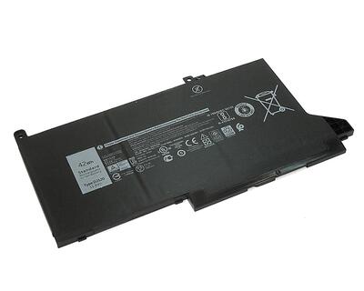 Аккумуляторная батарея для ноутбука Dell DJ1J0 Latitude 12 7280 11.4V Black 3680mAh