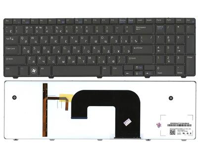 Клавиатура для ноутбука Dell Vostro (3700) Black, Light, RU