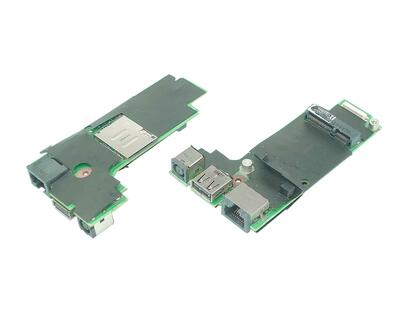 Плата питания для ноутбука Dell Vostro 3300 13.3&quot; на плате с USB и LAN разъемами HY-DE031 На плате смонтированы разъем питания, два USB разъема и два аудио разъема