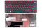Клавиатура для ноутбука Dell Inspiron (M101Z, M102Z, 1120, 1122) Black, (Red Frame) RU